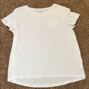 Old Navy Kids White Tee with Heart Detail